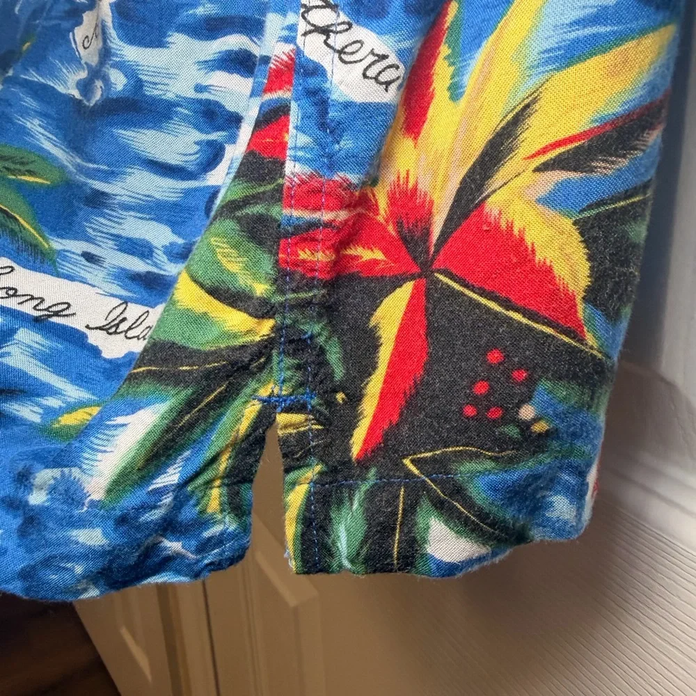 Vintage 90s M.E. Sport Tropical Shirt Men’s L Rayon Bahamas Resort Wear Coconut - Picture 12 of 16